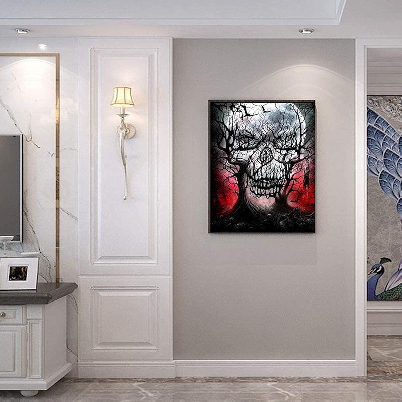 Paint By Numbers Halloween Skull DIY Canvas Art Kit