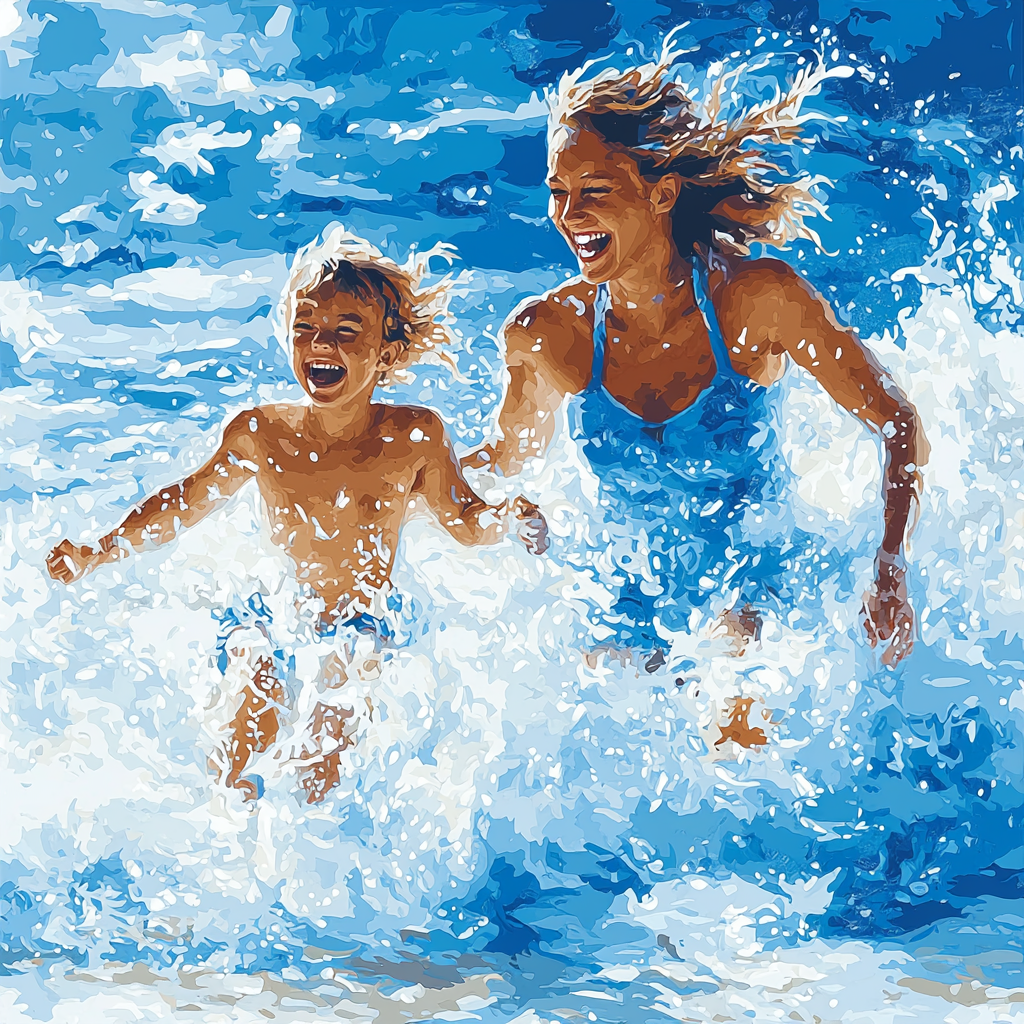 Ocean Waves Of Laughter Paint By Color