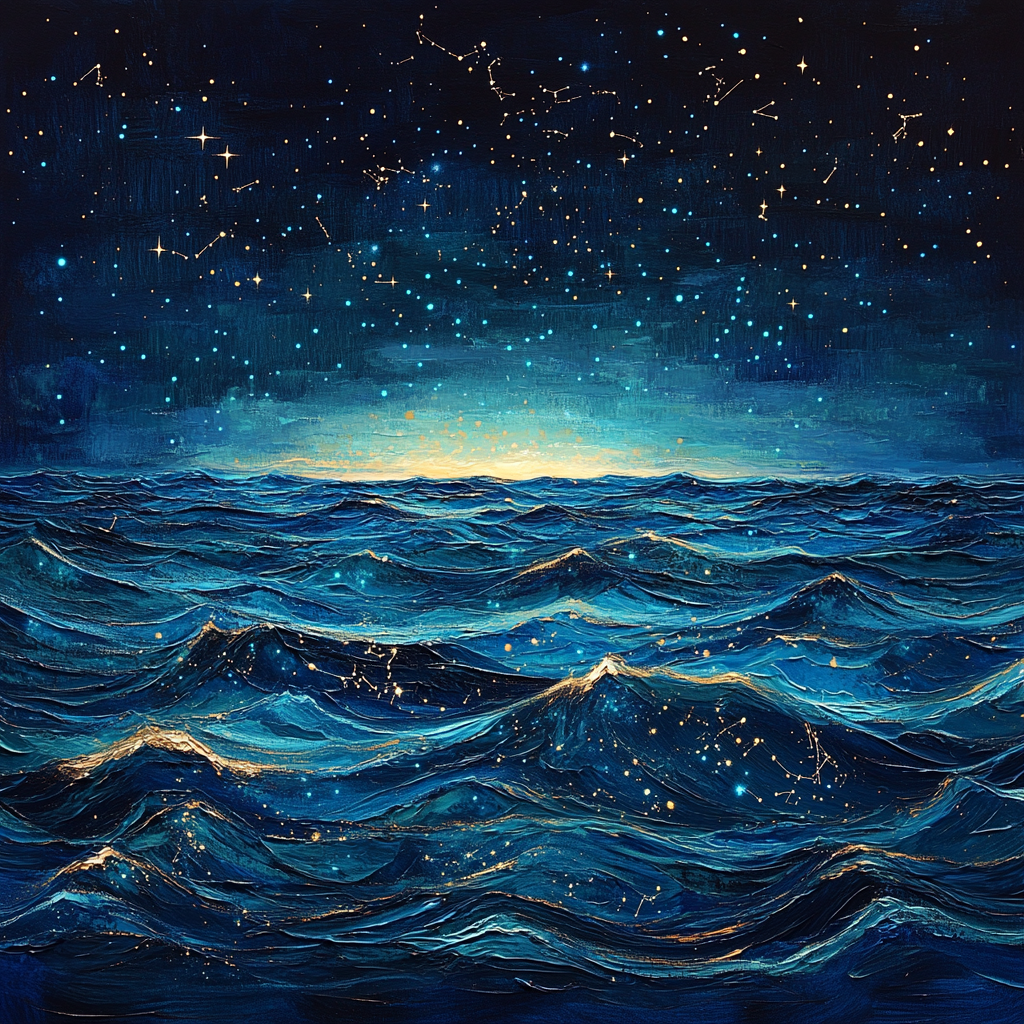 Edgar Degas Inspired Oceanic Constellations DIY paint by numbers