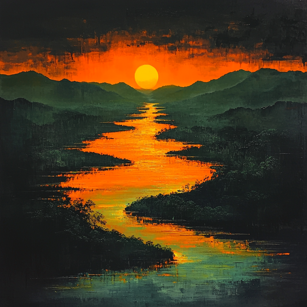 Nandalal Bose Inspired River Of Eternal Memories Paint By Numbers Kits