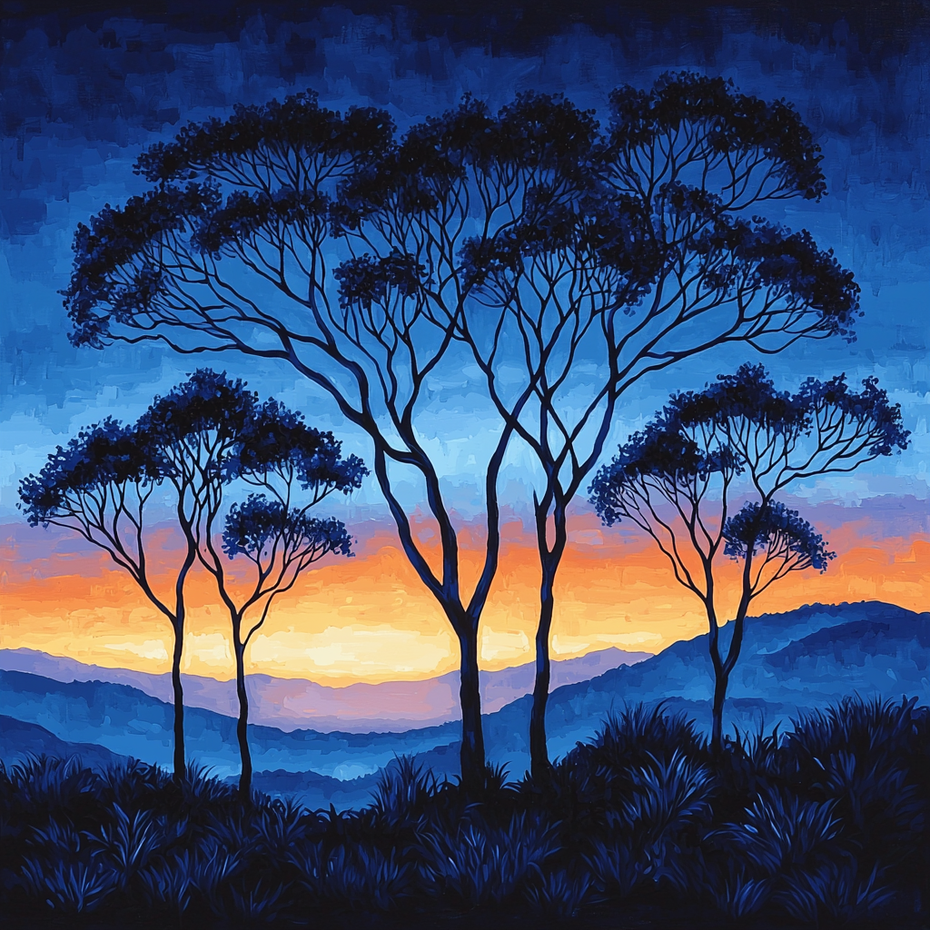 Leonardo Da Vinci Inspired Twilight Forest Paint By Number