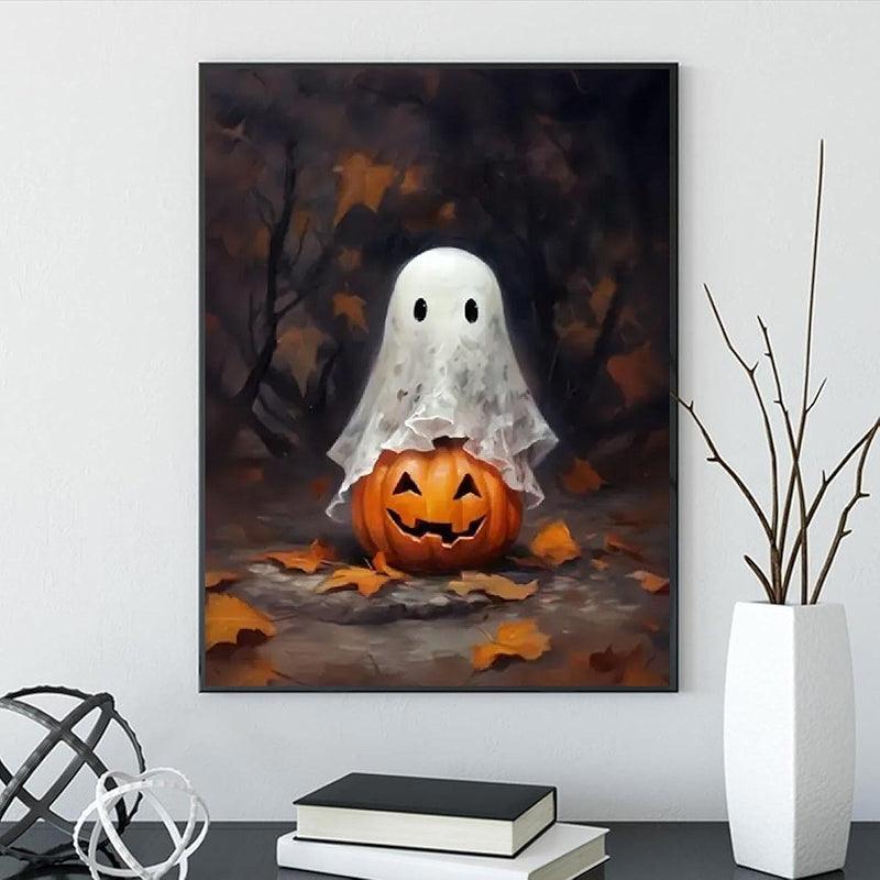Pumpkin Ghost Diamond Painting Kit Full Drill Art
