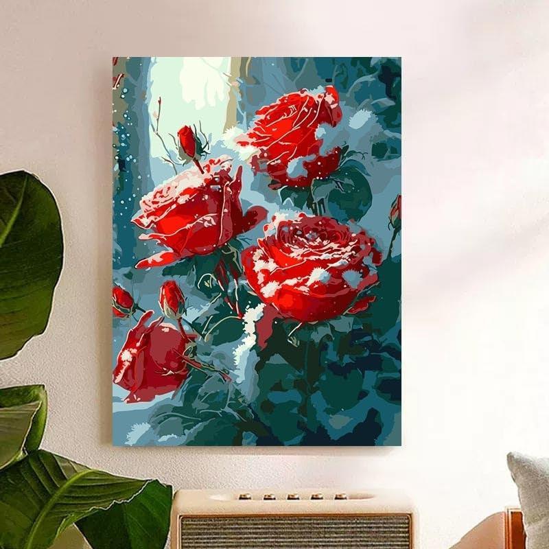 Paint By Number Kit For Adults And Beginners Cat Flowers