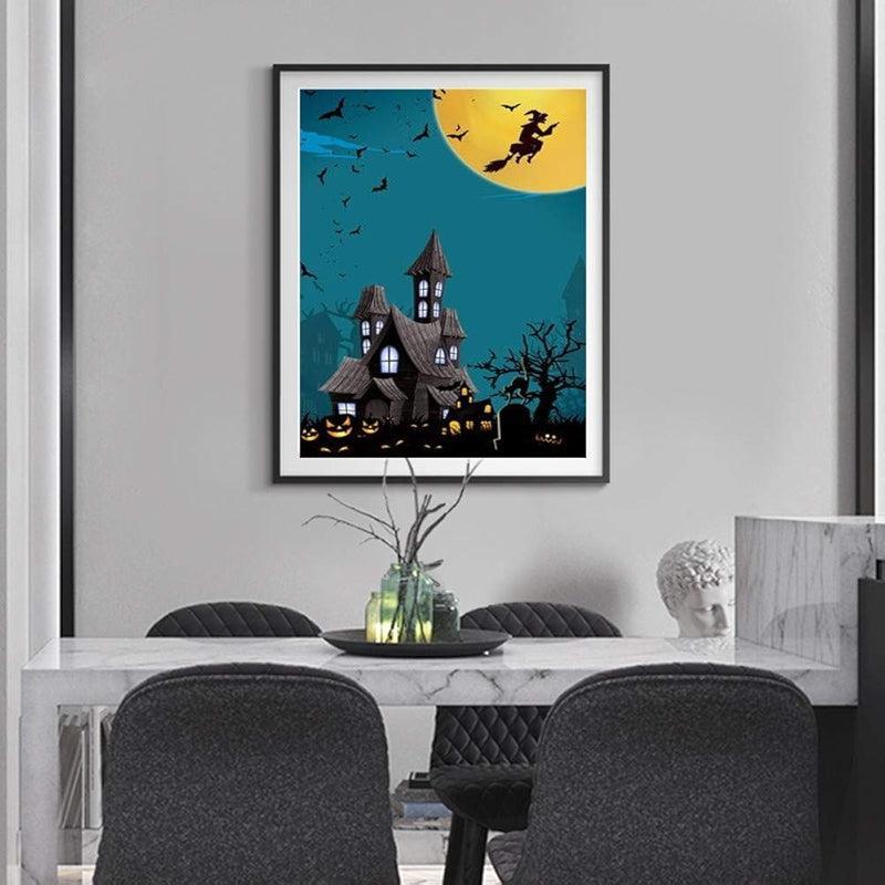 Paint By Numbers Halloween Kit With Skulls And Pumpkins