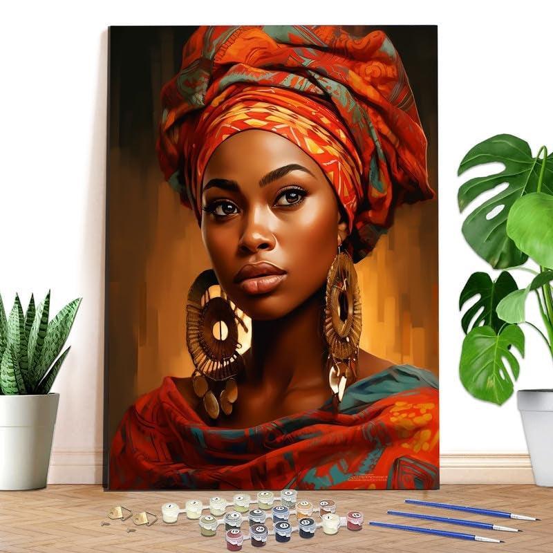 Complete Adult Paint By Numbers Kit With Canvas And Acrylic Paints