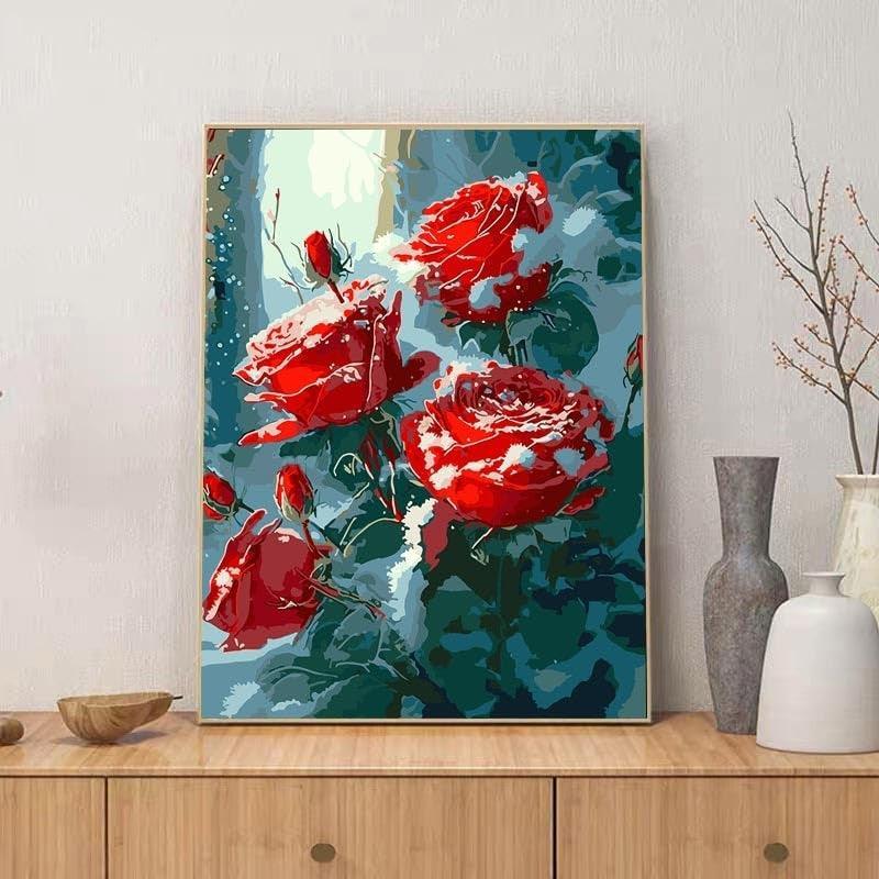 Paint By Number Kit For Adults And Beginners Cat Flowers