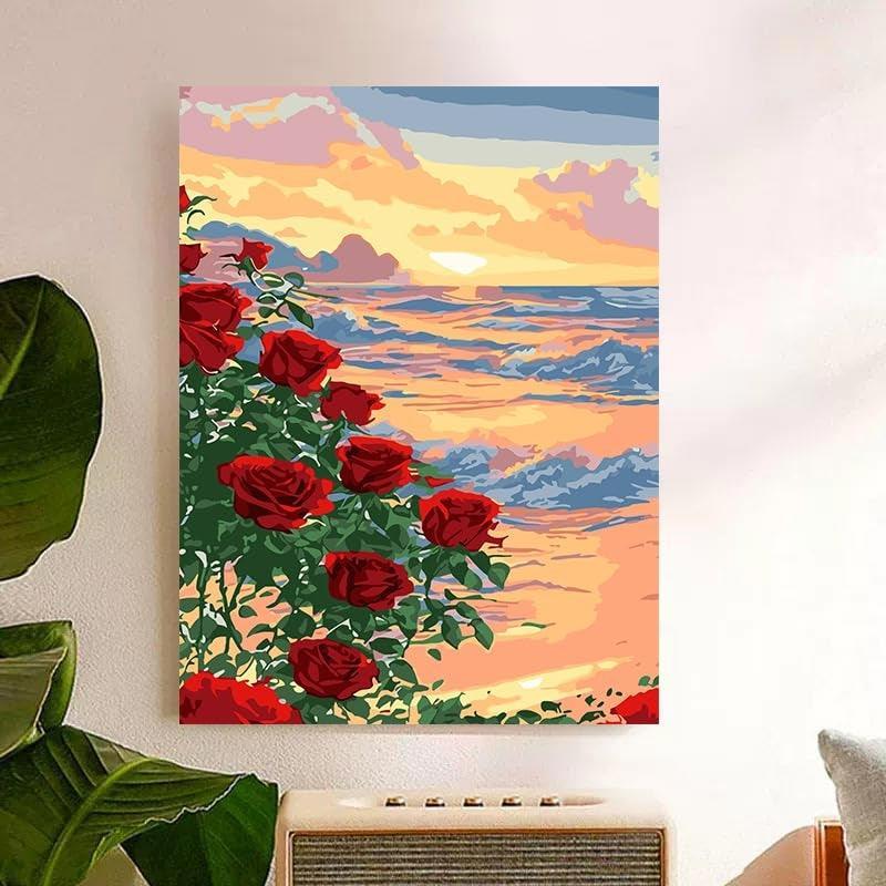 Paint By Number Kit For Adults And Beginners Cat Flowers