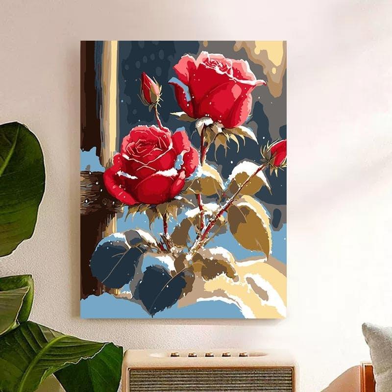 Paint By Number Kit For Adults And Beginners Cat Flowers