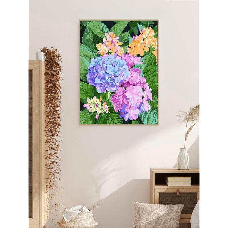 Paint By Number Kit For Adults And Beginners Cat Flowers