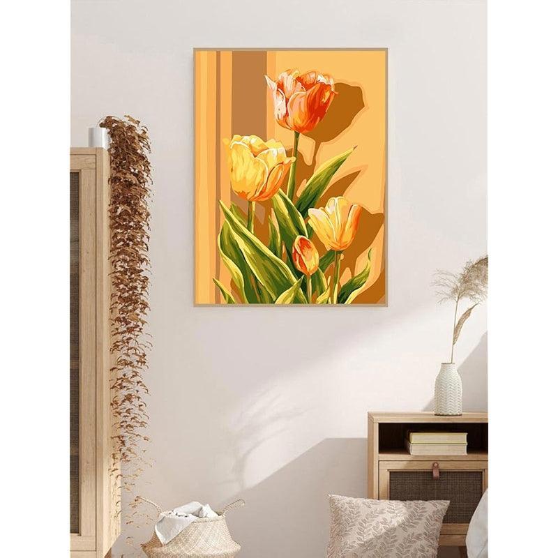 Paint By Number Kit For Adults And Beginners Cat Flowers