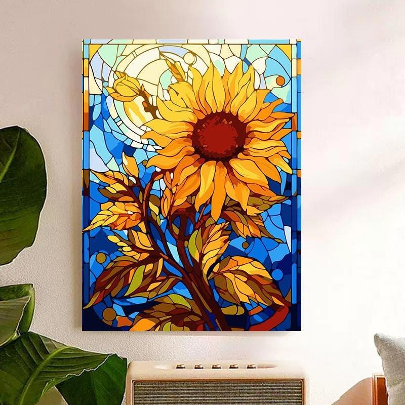 Paint By Number Kit For Adults And Beginners Cat Flowers