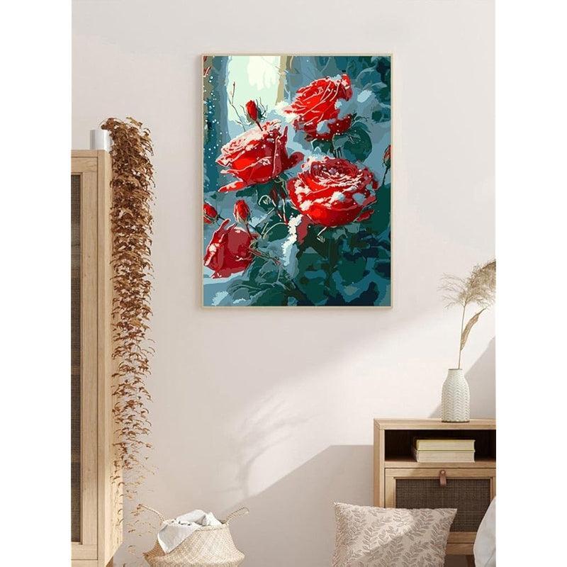 Paint By Number Kit For Adults And Beginners Cat Flowers