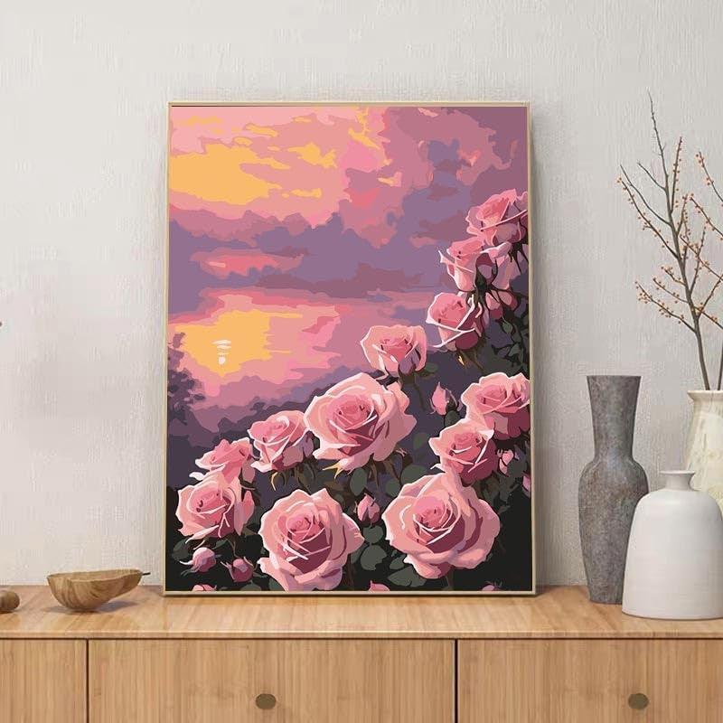 Paint By Number Kit For Adults And Beginners Cat Flowers