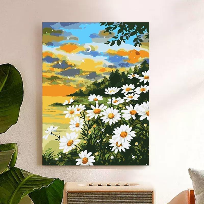 Paint By Number Kit For Adults And Beginners Cat Flowers