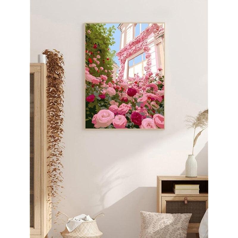 Paint By Number Kit For Adults And Beginners Cat Flowers