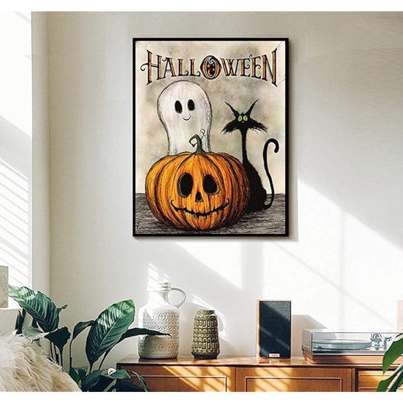 Paint By Number Halloween Pumpkin DIY Acrylic Painting Kit