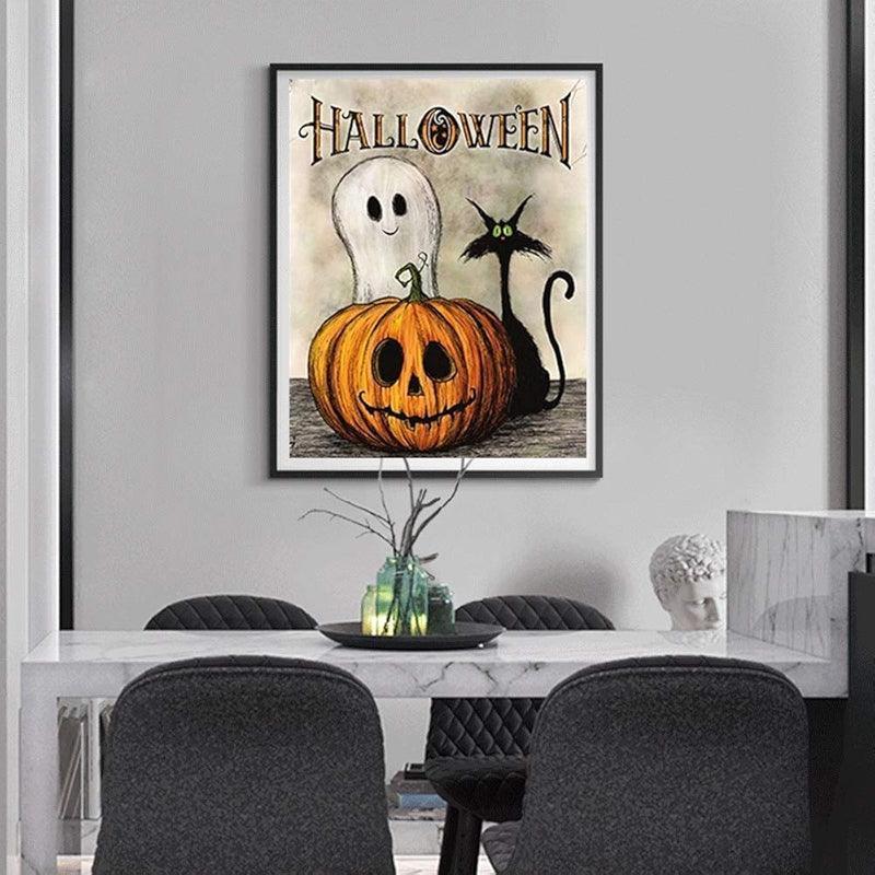 Paint By Number Halloween Pumpkin DIY Acrylic Painting Kit