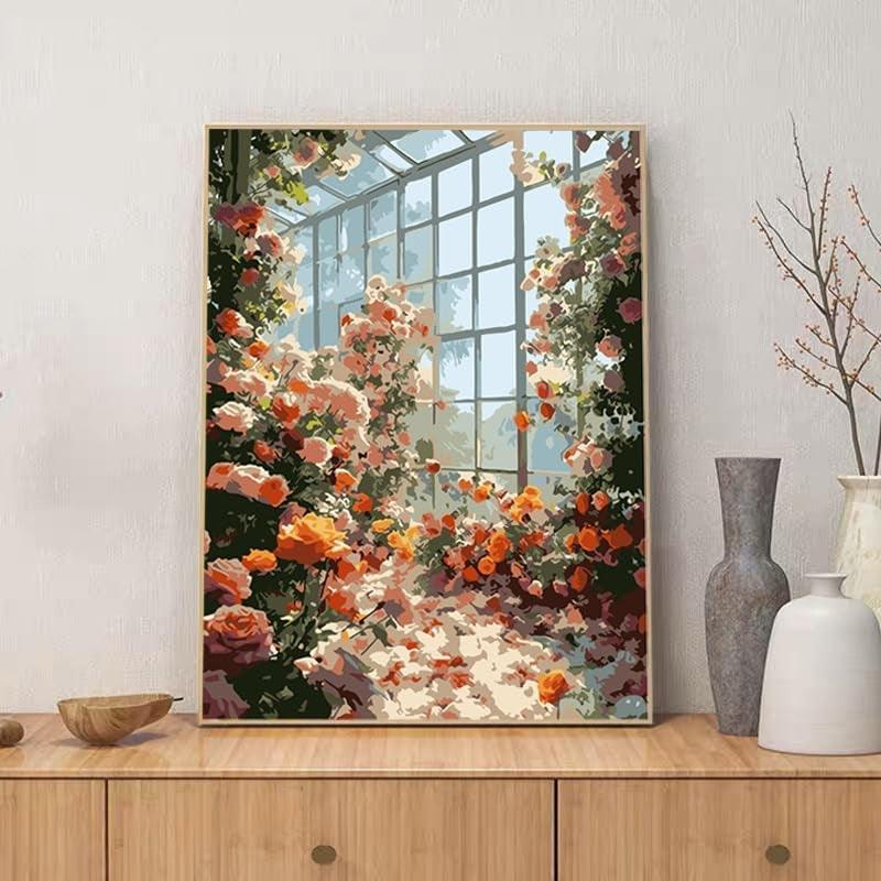 Paint By Number Kit For Adults And Beginners Cat Flowers