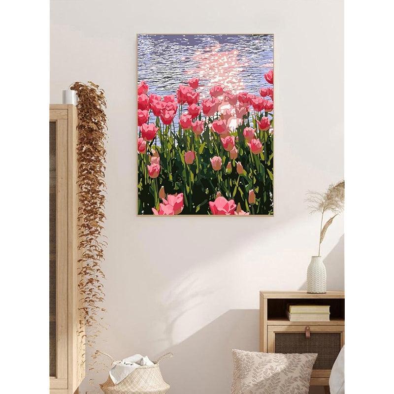 Paint By Number Kit For Adults And Beginners Cat Flowers