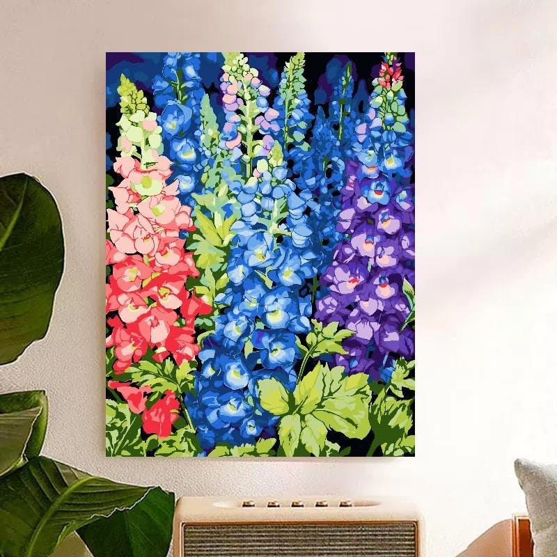 Paint By Number Kit For Adults And Beginners Cat Flowers