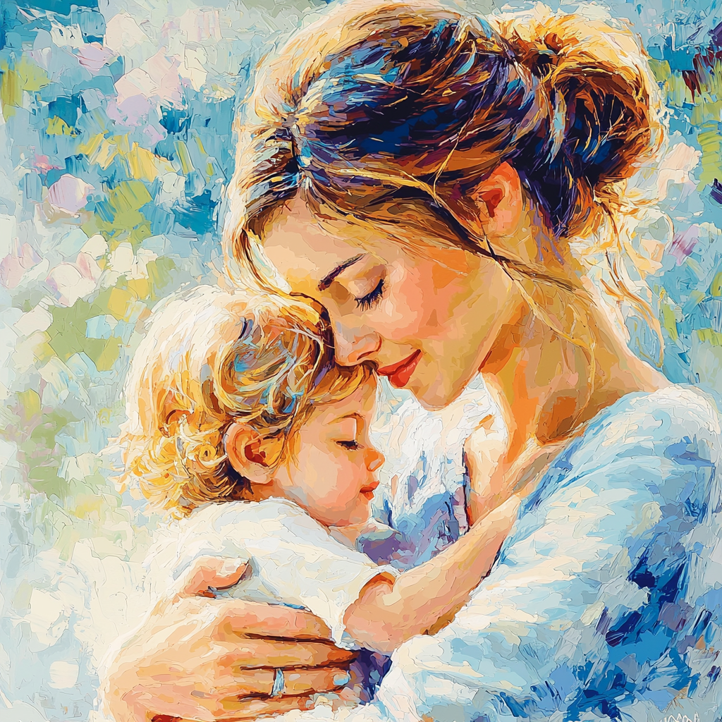 A Mother’s Warm Embrace Paint By Numbers Kits