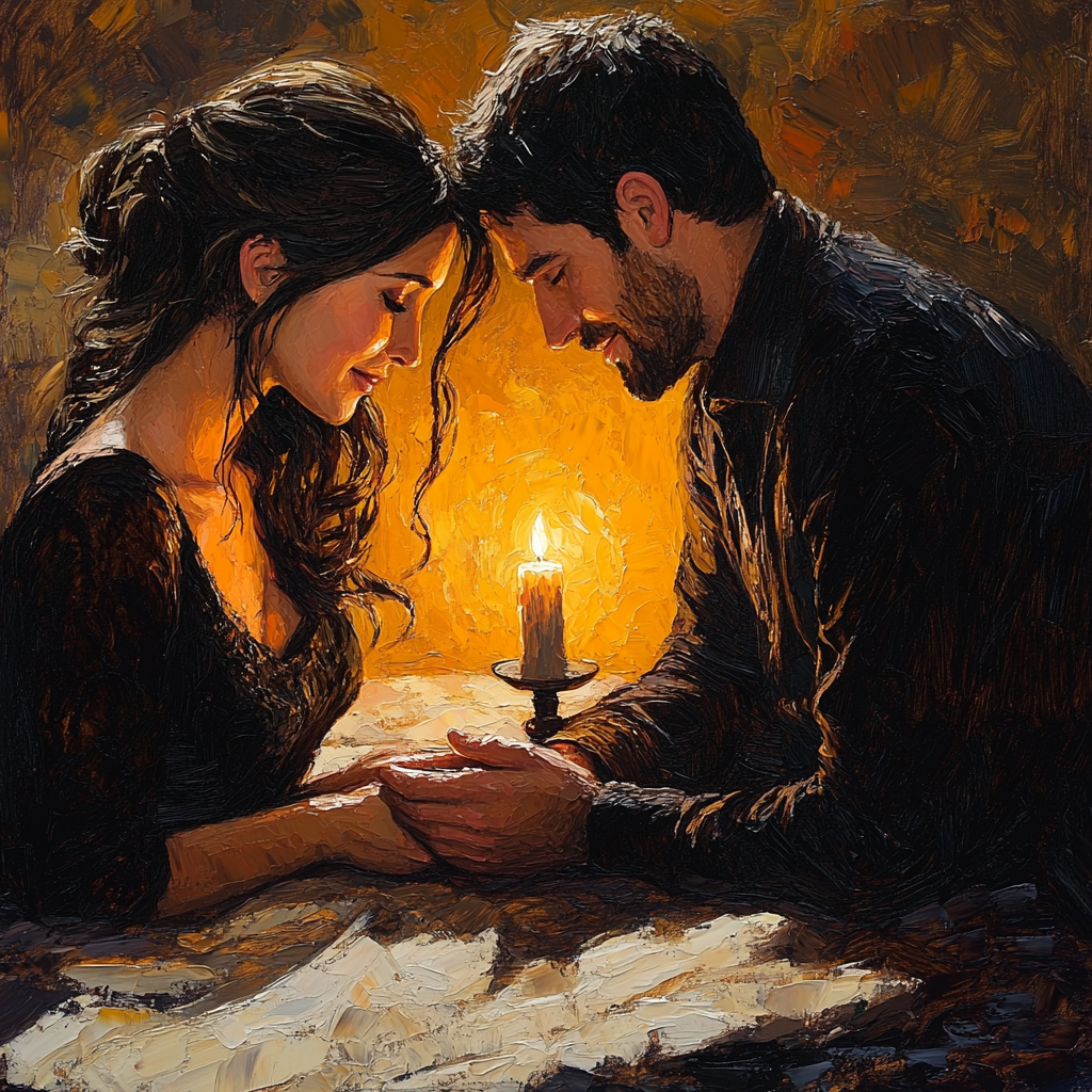 Rembrandt Inspired Candlelit Family Paint by numbers art