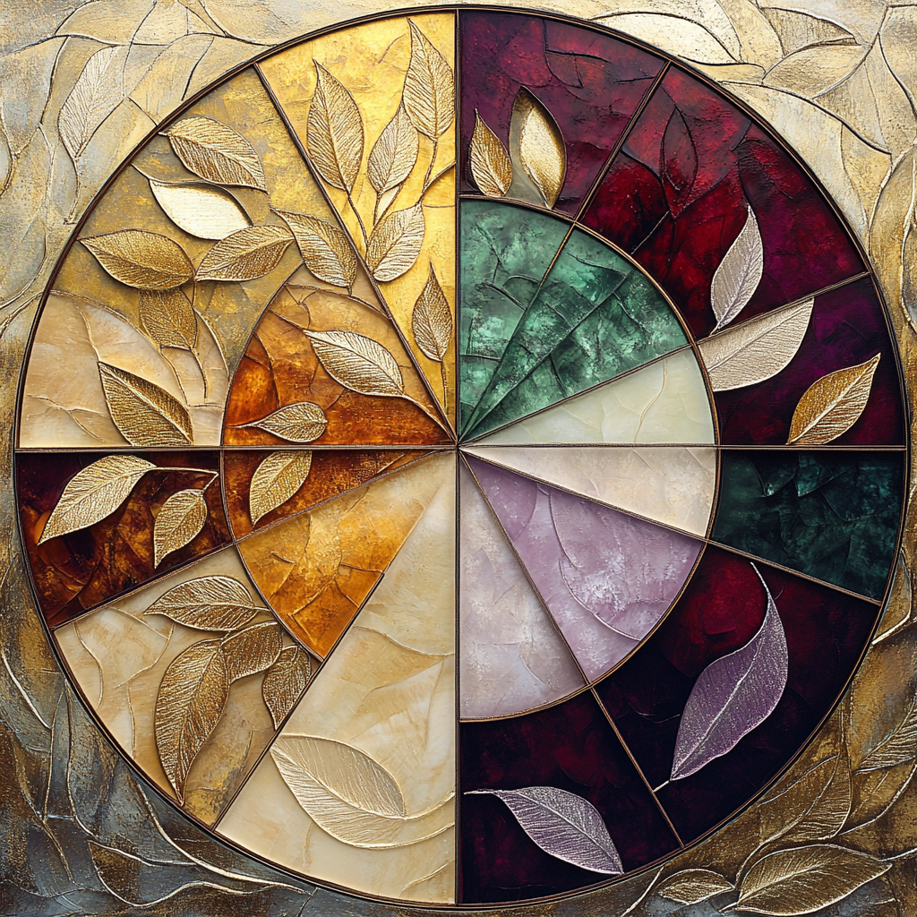 Gustav Klimt Inspired Eternal Mosaic Of Seasons Paint by numbers art