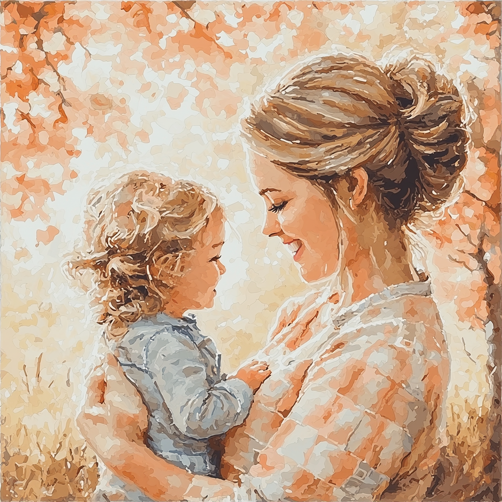 A Hug From Mom Paint By Color