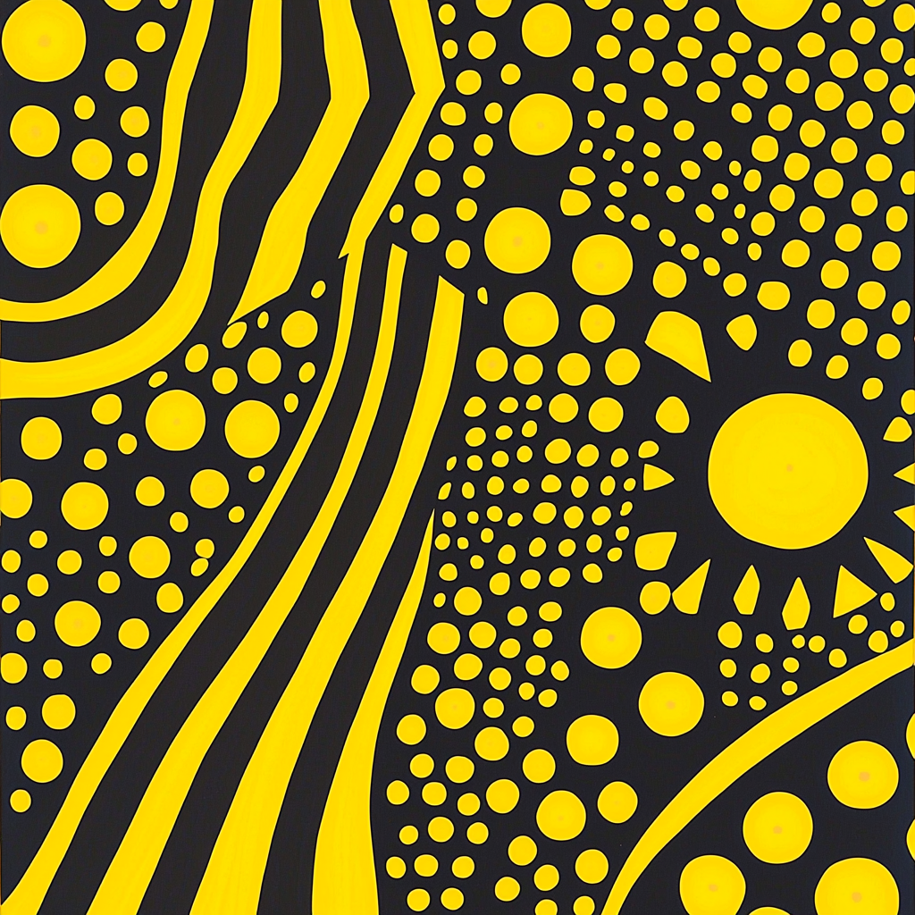 Yayoi Kusama Inspired Kaleidoscope Illusion Numbered Painting Kits