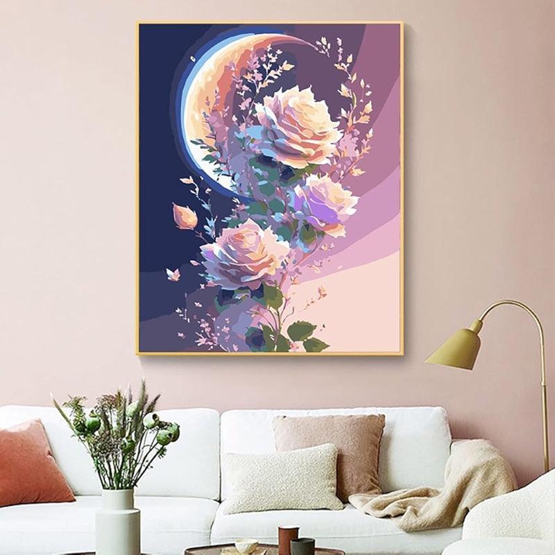 Paint By Number Kit For Adults And Beginners Cat Flowers