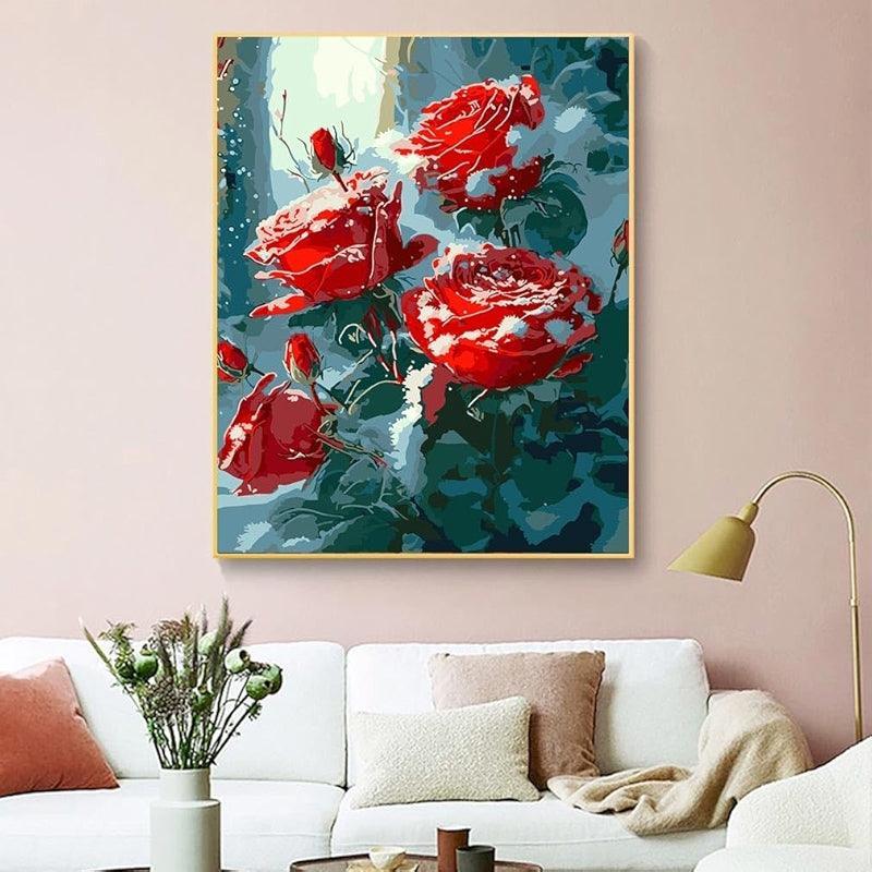 Paint By Number Kit For Adults And Beginners Cat Flowers