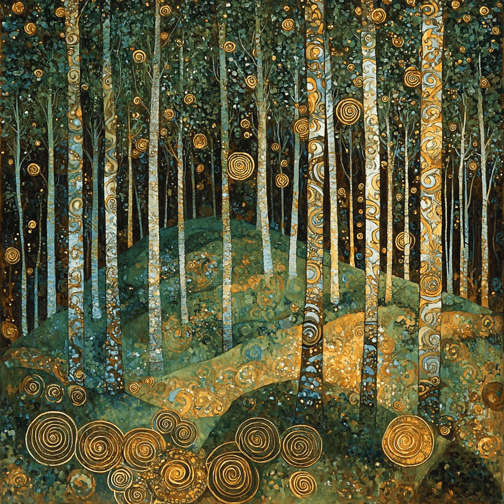 Gustav Klimt Inspired Whimsical Trees Paint By Numbers Kits