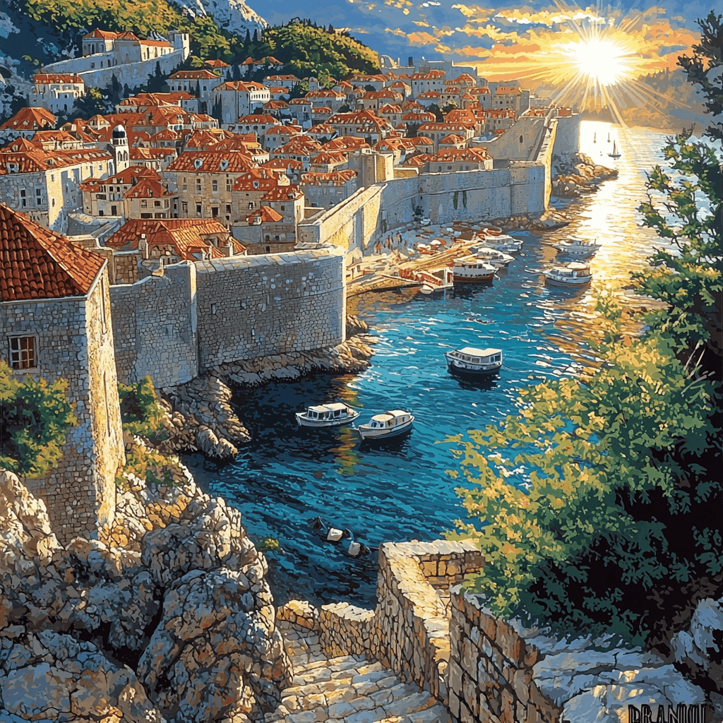 Old Town Dubrovnik - Croatia Paint By Numbers Kits