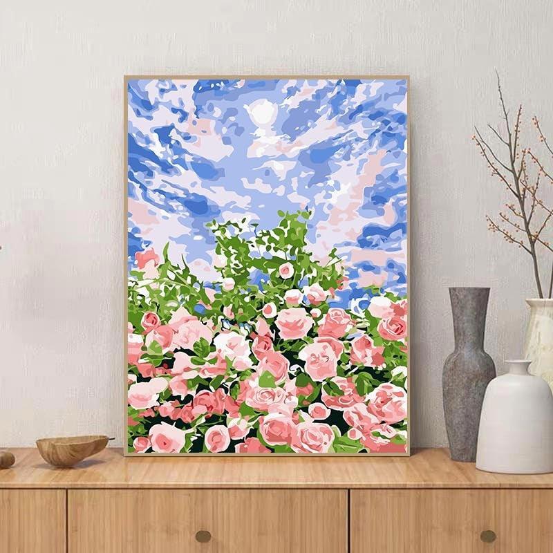 Paint By Number Kit For Adults And Beginners Cat Flowers