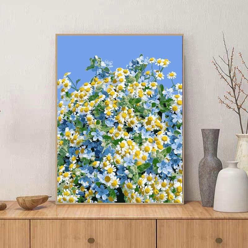 Paint By Number Kit For Adults And Beginners Cat Flowers