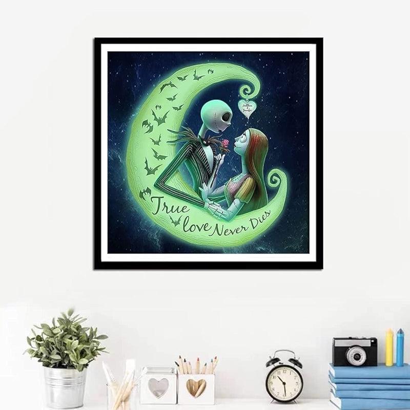 Paint By Numbers Kit With Moon And Characters For Home Decor