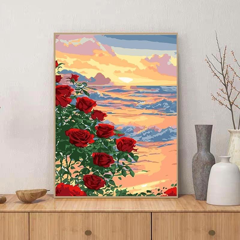 Paint By Number Kit For Adults And Beginners Cat Flowers