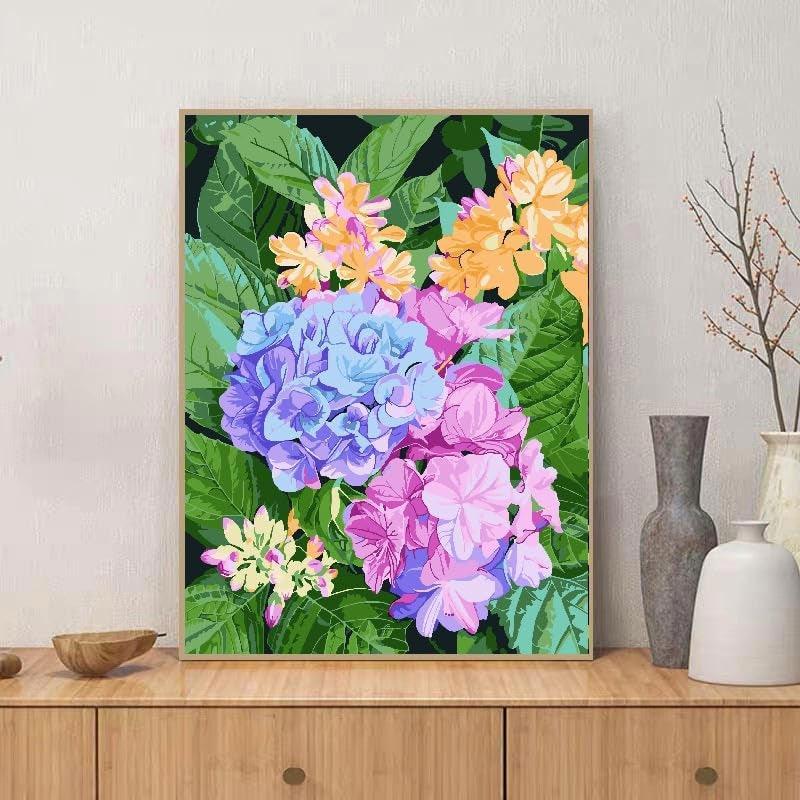 Paint By Number Kit For Adults And Beginners Cat Flowers