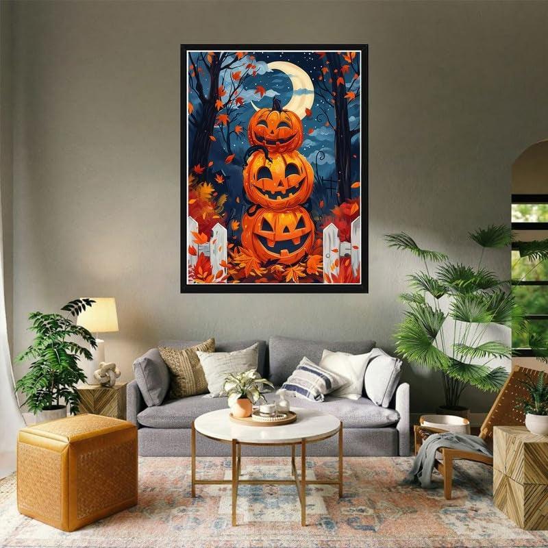 5D DIY Diamond Art Kit For Home Decor Pumpkin Design