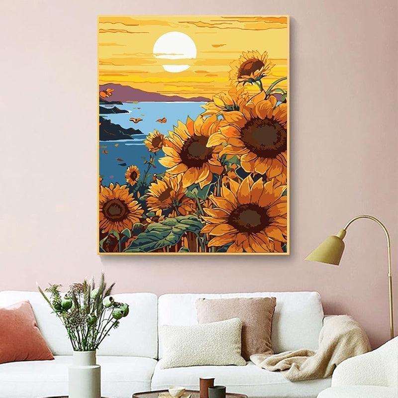 Paint By Number Kit For Adults And Beginners Cat Flowers