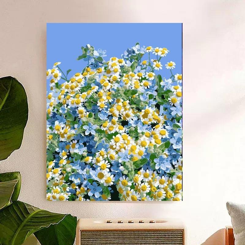 Paint By Number Kit For Adults And Beginners Cat Flowers