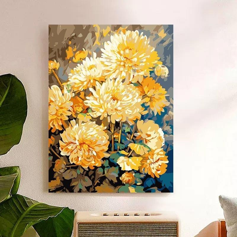 Paint By Number Kit For Adults And Beginners Cat Flowers