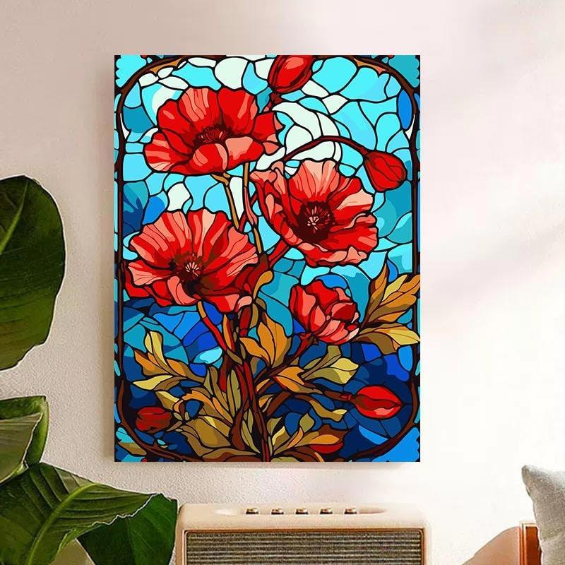 Paint By Number Kit For Adults And Beginners Cat Flowers