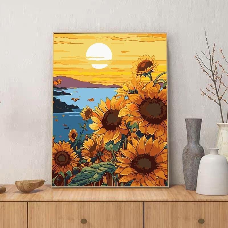 Paint By Number Kit For Adults And Beginners Cat Flowers