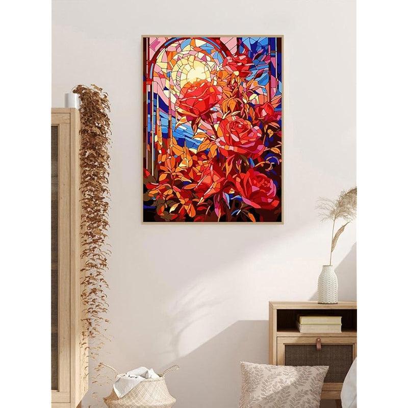 Paint By Number Kit For Adults And Beginners Cat Flowers