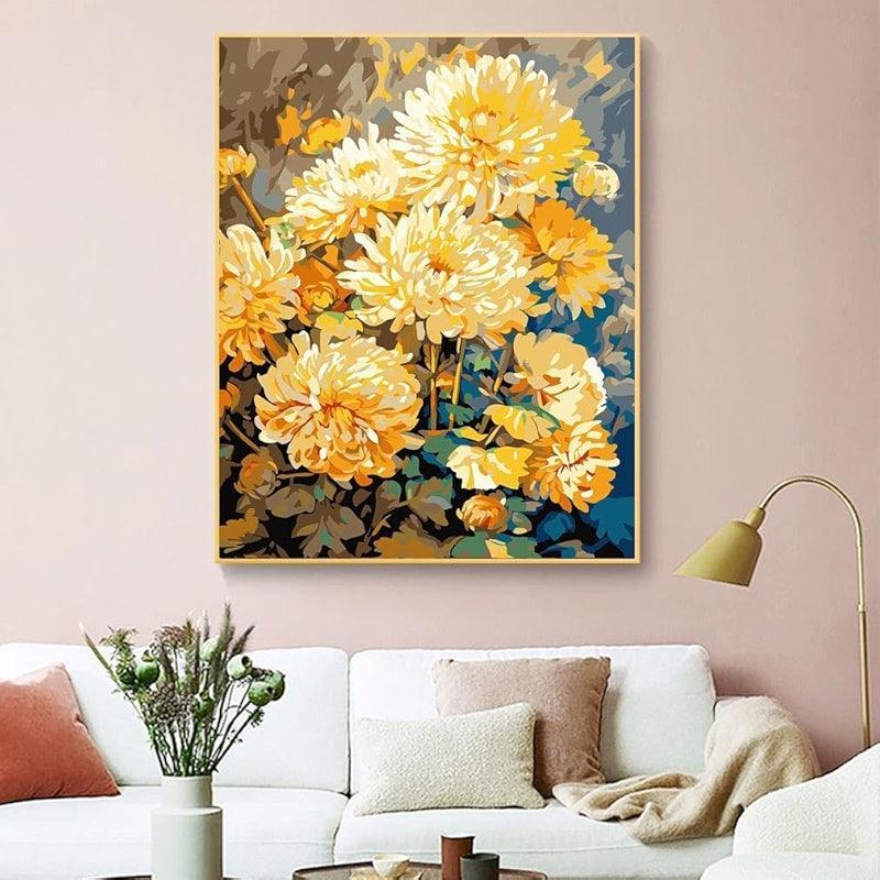 Paint By Number Kit For Adults And Beginners Cat Flowers