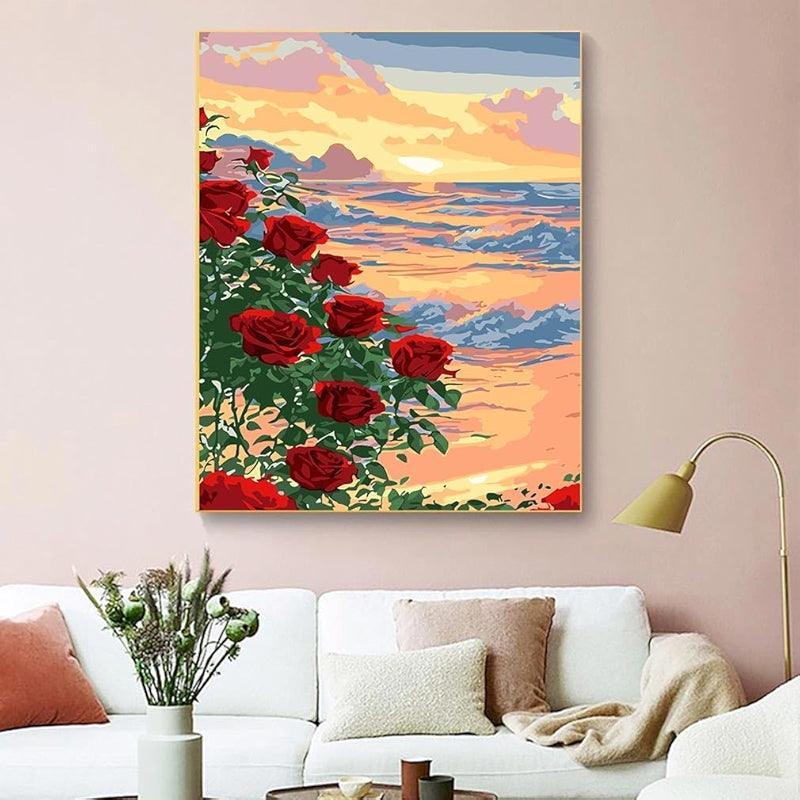 Paint By Number Kit For Adults And Beginners Cat Flowers