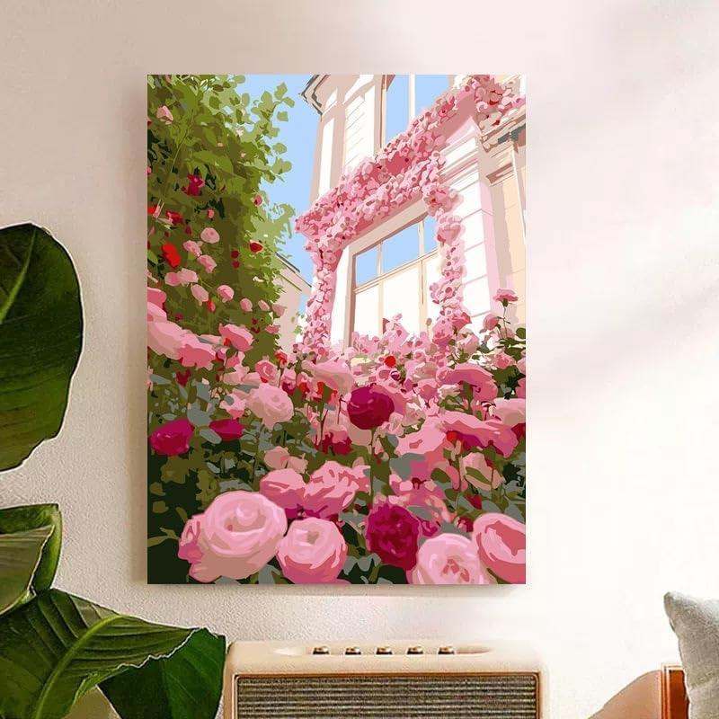 Paint By Number Kit For Adults And Beginners Cat Flowers