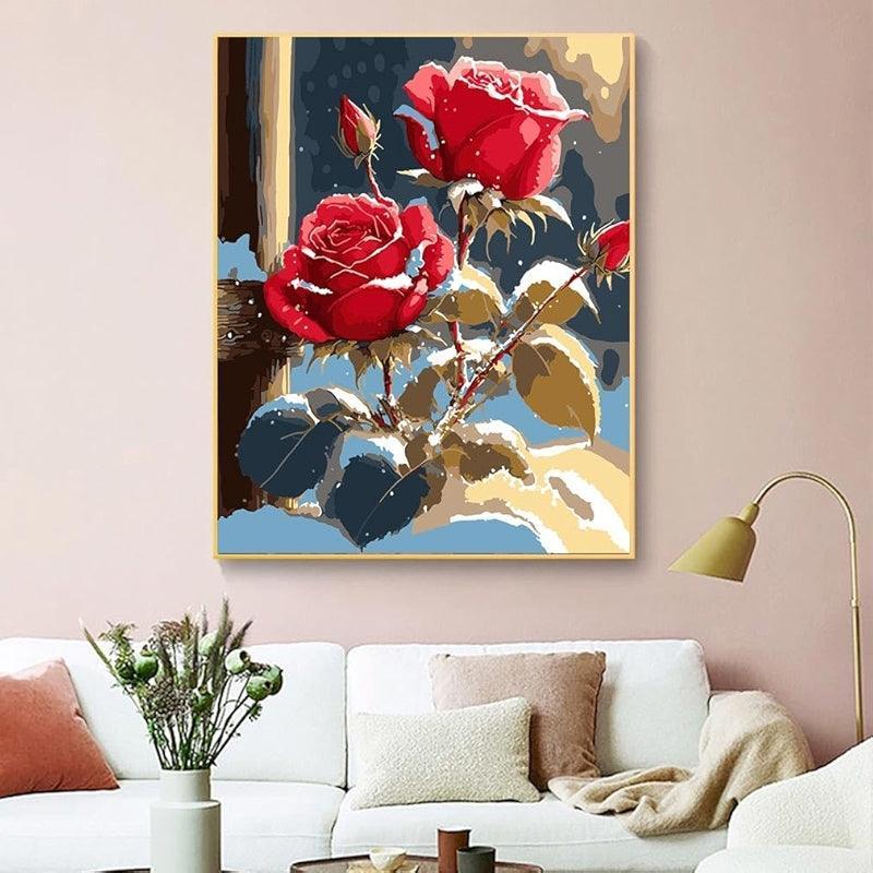 Paint By Number Kit For Adults And Beginners Cat Flowers