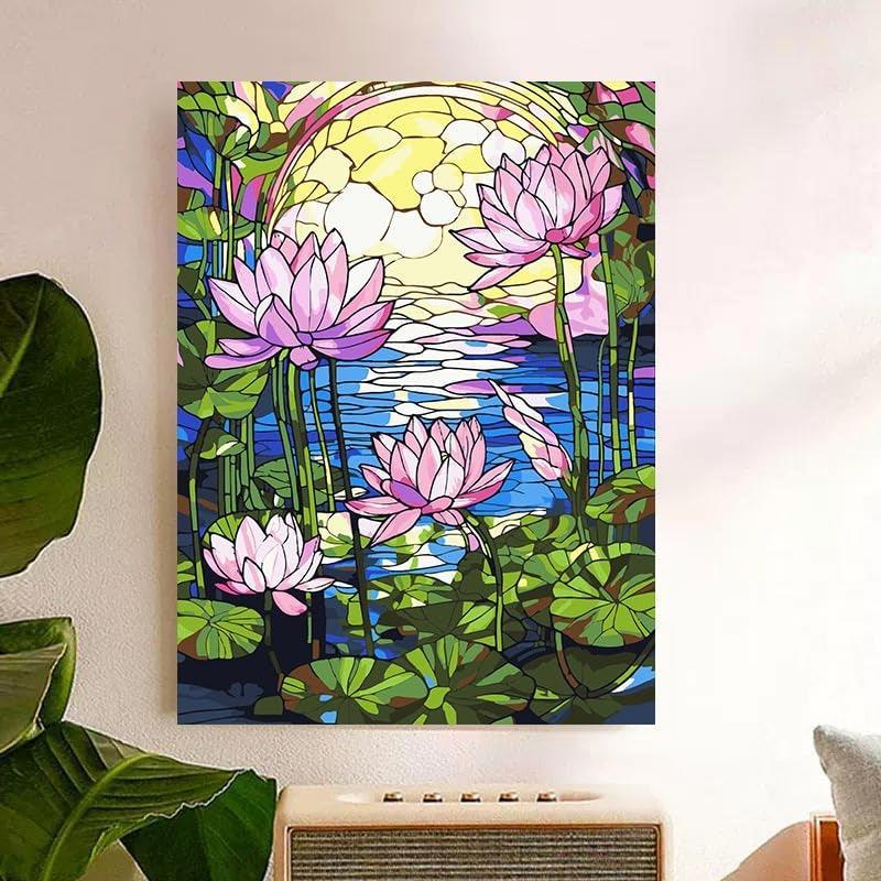 Paint By Number Kit For Adults And Beginners Cat Flowers